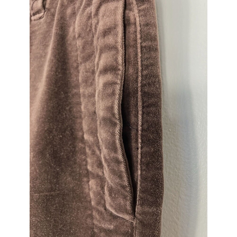 Vintage Liz Claiborne Tabitha Womens Soft Velvet Chocolate Brown Pants Size 10 - Picture 4 of 7